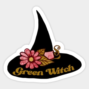 Green Witch Sticker